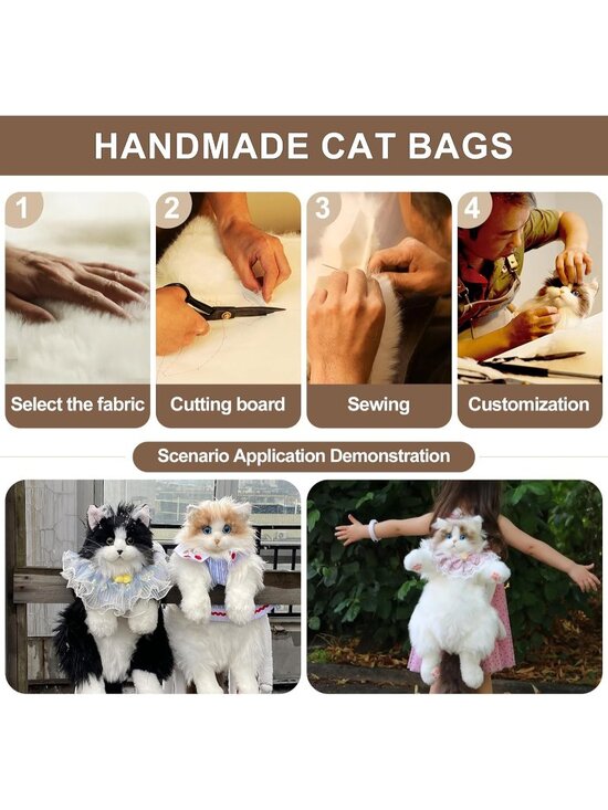 Women\'s White Lightweight Cat Shaped Backpack Adjustable Shoulder Crossbody Bag main image 4